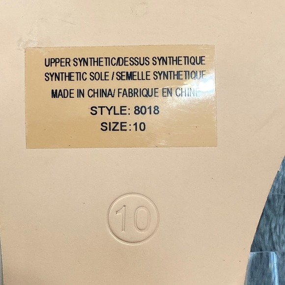 10 Streetwear Society Nude Clear Strap Block Heel Slide‎ Sandals Size 10 - Picture 5 of 8